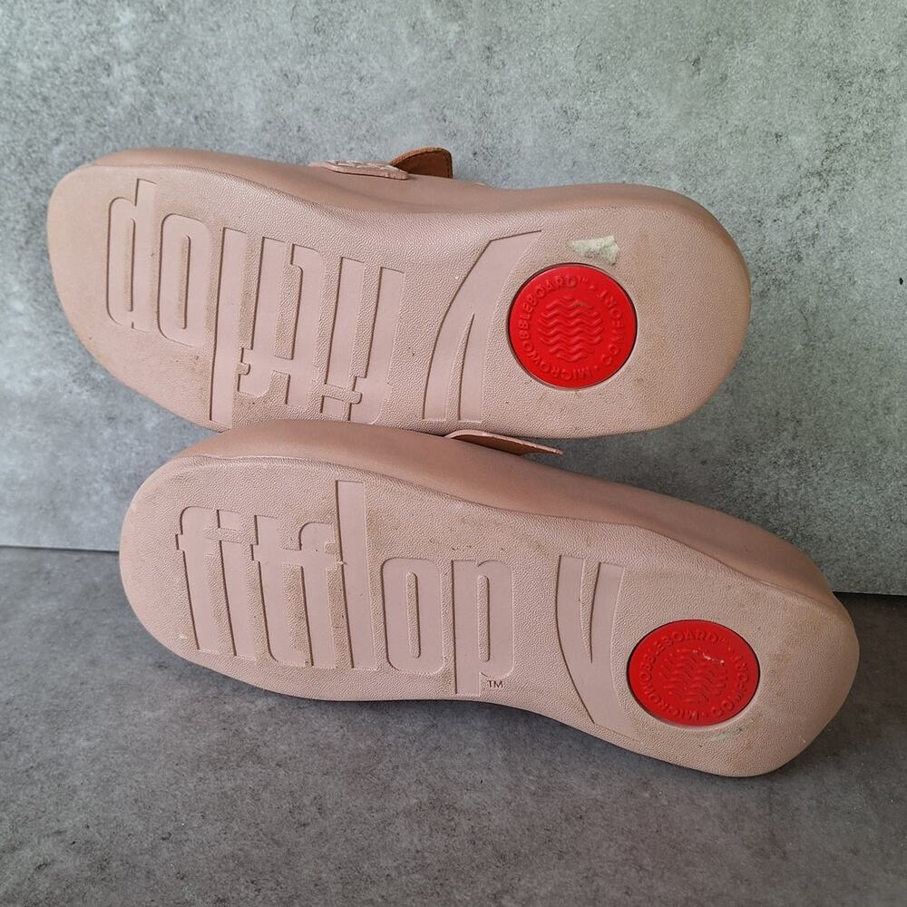 FitFlop Shuv buckled leather clogs sand beige tone womens comfort shoes walking - Picture 6 of 6